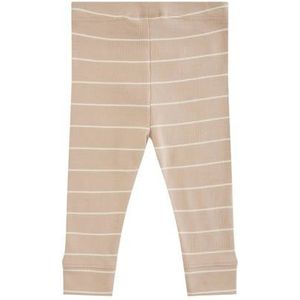 Petit By Sofie Schnoor Baby Gestreepte Slim Fit Broek Lichtbruin/Wit