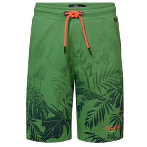 Petrol Industries Sweatshort met Bladprint Groen