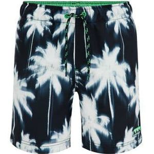 WE Fashion Zwemshort Zwart/Wit