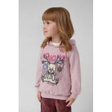 Sweatshirt - Glitter Kerstprint - Katoenmix - Met Gevoerde Capuchon