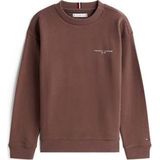 Tommy Hilfiger Sweatshirt - Mini Corp - Black Walnootbruin - Tommy Hilfiger - 4 jaar (104) - Sweatshirt