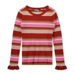 Moodstreet Gestreepte Longsleeve Rood/Roze/Beige