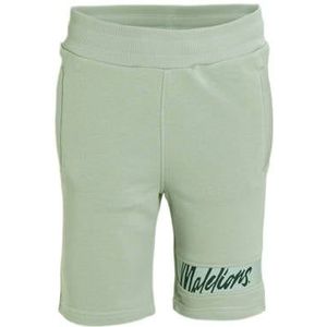 Malelions Regular Fit Sweatshort Captain met Logo Groen