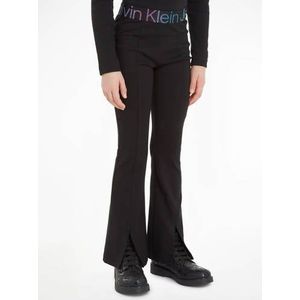 Calvin Klein Flared Broek PUNTO met Logo Zwart