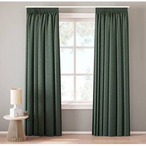 NOUS Living - Chicago - Verduisterend Gordijn - Groen - Polyester - Kant en Klaar - Per Stuk