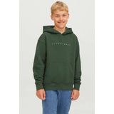 JACK & JONES JUNIOR Hoodie JJESTAR met Logo Donkergroen