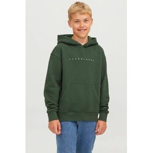JACK & JONES JUNIOR Hoodie JJESTAR met Logo Donkergroen