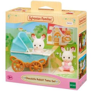 Sylvanian Families Chocolade Konijn Tweeling Baby's & Kinderwagen