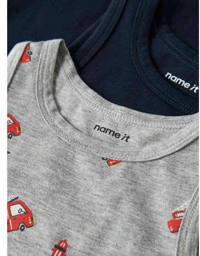 Name It Onderhemden - Noos - NmmTank - 2-pack - Peyote Melange/D - Name It - 1½ jaar (86) - Onderhemd