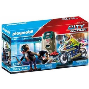Playmobil Politiemotor: achtervolging van de geldrover