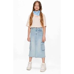 Spijkerrok - Lichte Denimkleur - Stretchdenim - Verstelbare Taille
