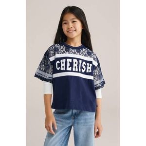 WE Fashion - T-shirt - Meisjes - Met Kant