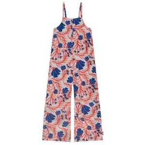 Stains&Stories Jumpsuit met All Over Print Ecru/Blauw/Oranje