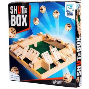 Clown Games Shut the Box - Houten spel voor kinderen en volwassenen - Maximaal 4 spelers
