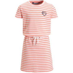 Anytime jurk met ruches en patnerprint beige zwart Kleding kopen Groot aanbod online beslist
