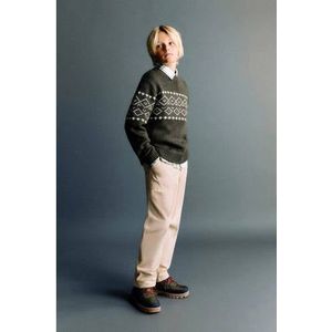 Mango Kids - Casual Broek - Beige - Lange Lengte - Elastische Tailleband