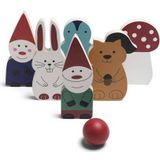 BS Toys Houten Kegelset Bosvrienden (7-delig) - Klassiek kegelspel voor kinderen en volwassenen vanaf 3 jaar