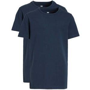 WE Fashion T-shirt - set van 2 Donkerblauw