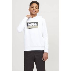 JACK & JONES JUNIOR Hoodie JCOLOGAN met Logo Wit