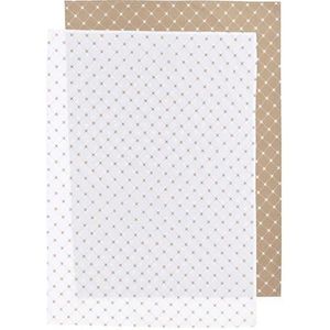 Meyco Baby X Mrs.Keizer Louis ledikant laken - 2-pack - taupe - 100x150cm