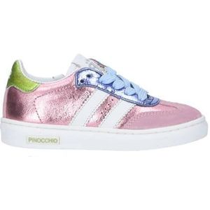 Pinocchio Leren Sneakers Roze Metallic