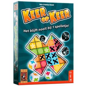 Keer Op Keer - Dobbelspel | Geschikt voor 1-6 spelers vanaf 8 jaar | Vul kolommen en gelijkgekleurde gebieden snel aan!