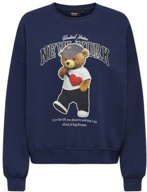 ONLY - KOGLINDA - Sweatshirt - Nachtblauw - Met Motiefprint