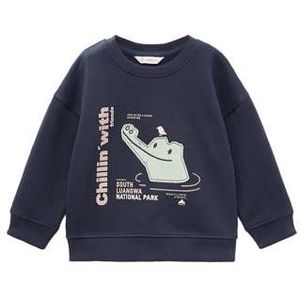 MANGO KIDS - Sweatshirt - Navy - Pastelgroen - Rosa
