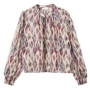 MANGO TEEN - Top - Lange Mouwen - Ronde Hals - Vrolijke Print