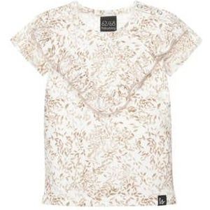 V-shape ruffle t-shirt autumn leaves