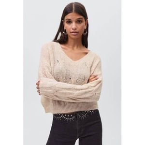 MANGO TEEN - Gebreide Trui - V-hals - Kabelpatroon