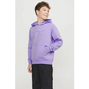 JACK & JONES JUNIOR Hoodie JJESTAR met Tekst Paars