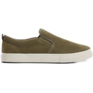 Mango Kids Leren Slip-on Kaki