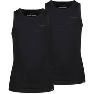Vingino - Boys Tank 2 Pack - Ondergoed - Zwart - Katoen
