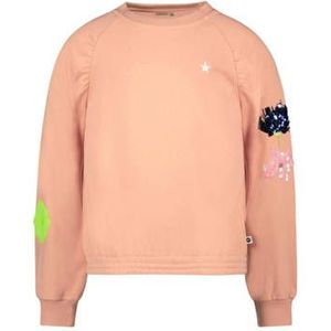 Like Flo Gebloemde Sweater Zalmroze