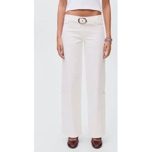 MANGO TEEN - Wide Leg Low Waist Jeans - Wit