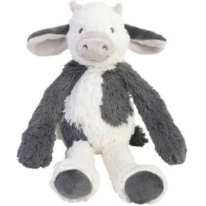 Happy Horse Koe Casper Knuffel 28cm - Wit/Grijs - Baby Knuffel