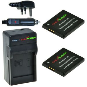 ChiliPower 2x NB-11L Accu's Canon + Charger Kit UK