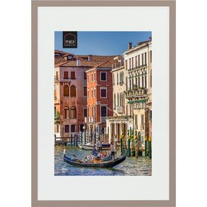 Haes Deco Houten Fotolijst met Passe-partout Venezia bruin voor 1 foto formaat 30x45 of 40x60 -SP12860