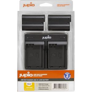 Jupio Value Pack: 2x Battery EN-EL15C 2100mAh + USB Dual Charger