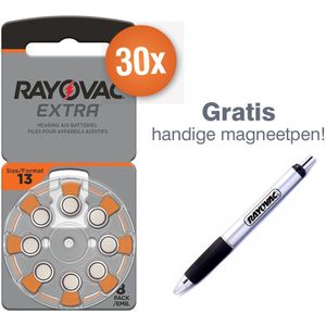 Voordeelpak Rayovac gehoorapparaat batterijen - Type 13 (oranje) - 30 x 8 stuks + gratis magnetische batterijpen