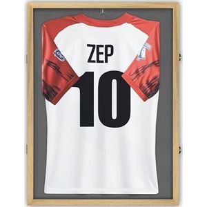 Zep Jersey shirtframe - Houtkleurige fotolijst voor inlijsten van t-shirts en objecten - 59x79 cm