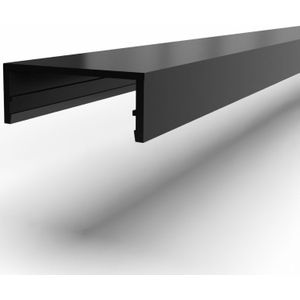 Afdekkap midden-4000 mm-Zwart structuur RAL 9005
