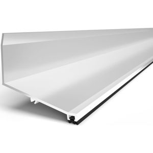 Aluminium muuraansluitprofiel voor serre-4500 mm-Wit gelijkend RAL 9010