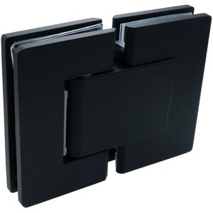 Santos hydraulisch glas/glas 180° dubbelwerkend scharnier - Zwart