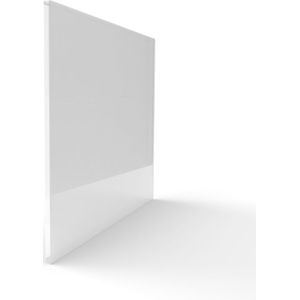 Enkel glas gehard satijn blank acide/melkglas 19 mm