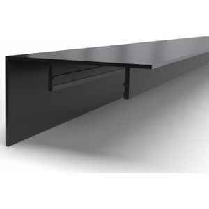 Afdekkap achter vrijstaand-3500 mm-Zwart structuur RAL 9005