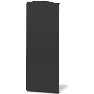 Glazen balustrade zijmontage eindstukken-Eindkap Rechts-Zwart