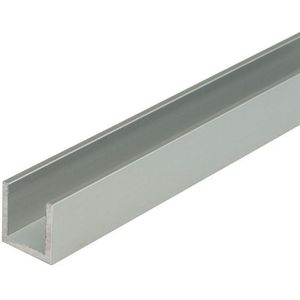 Aluminium U-profiel 15x15x15x2 -2000 mm Chroom