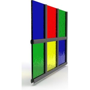 Enkel glas in lood-Gepatineerd enkel glas in lood gekleurd